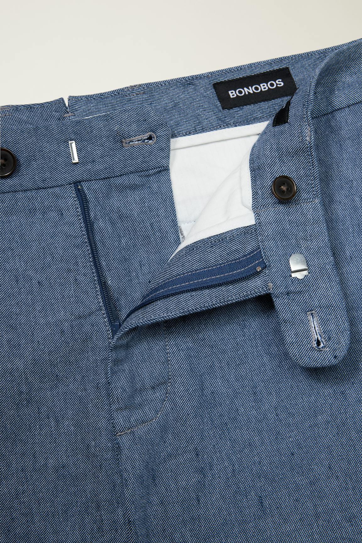 Primo Chino / Bonobos - mid blue linen twill