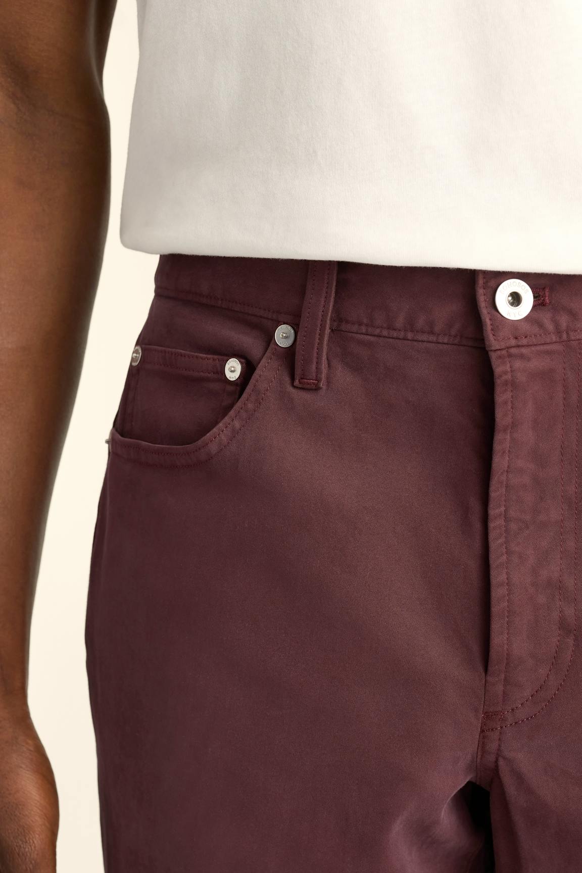 Italian Brushed 5-Pocket Pants / Bonobos - cherry chocolate