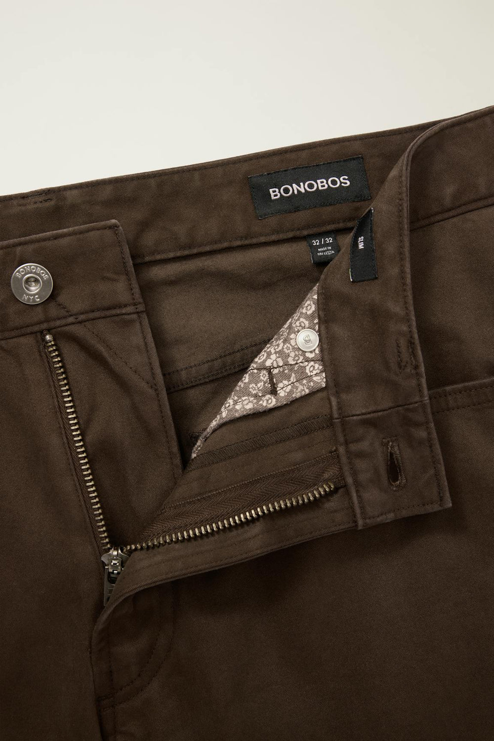 Italian Brushed 5-Pocket Pants / Bonobos - dark coffee