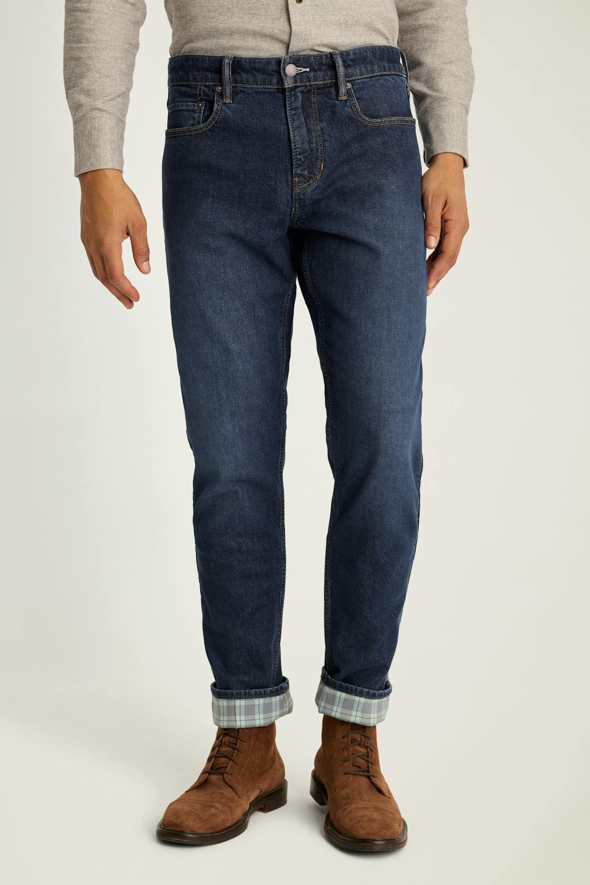 Fireside Flannel Lined Jean / Bonobos - dark blue wash
