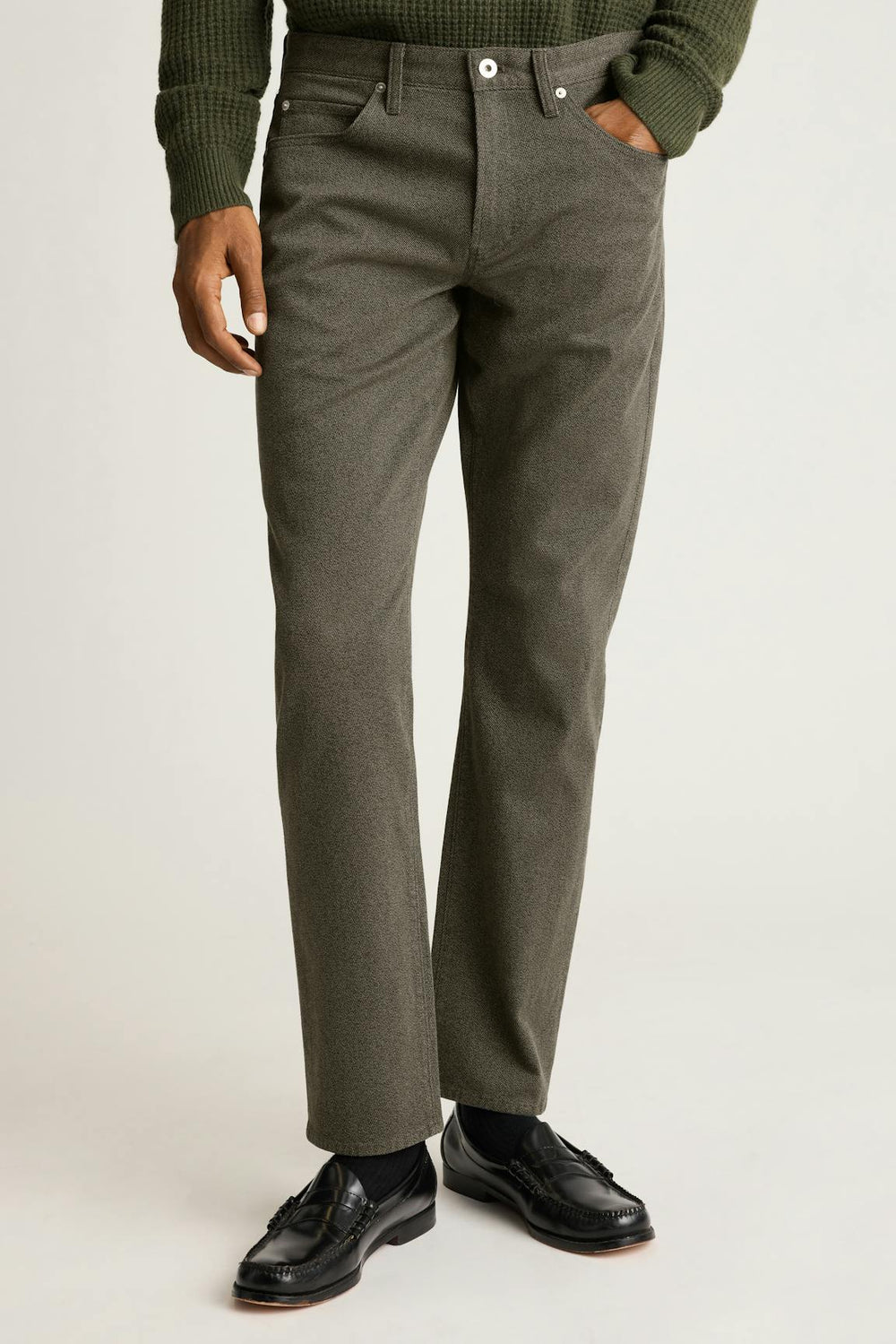 Ridgewood Textured 5-Pocket Pant / Bonobos - olive green twill