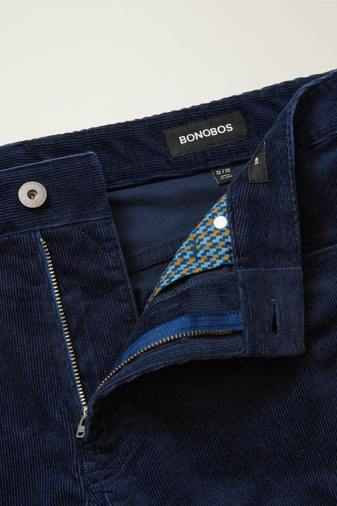 Corduroy 5-Pocket Pants / Bonobos - maritime blue