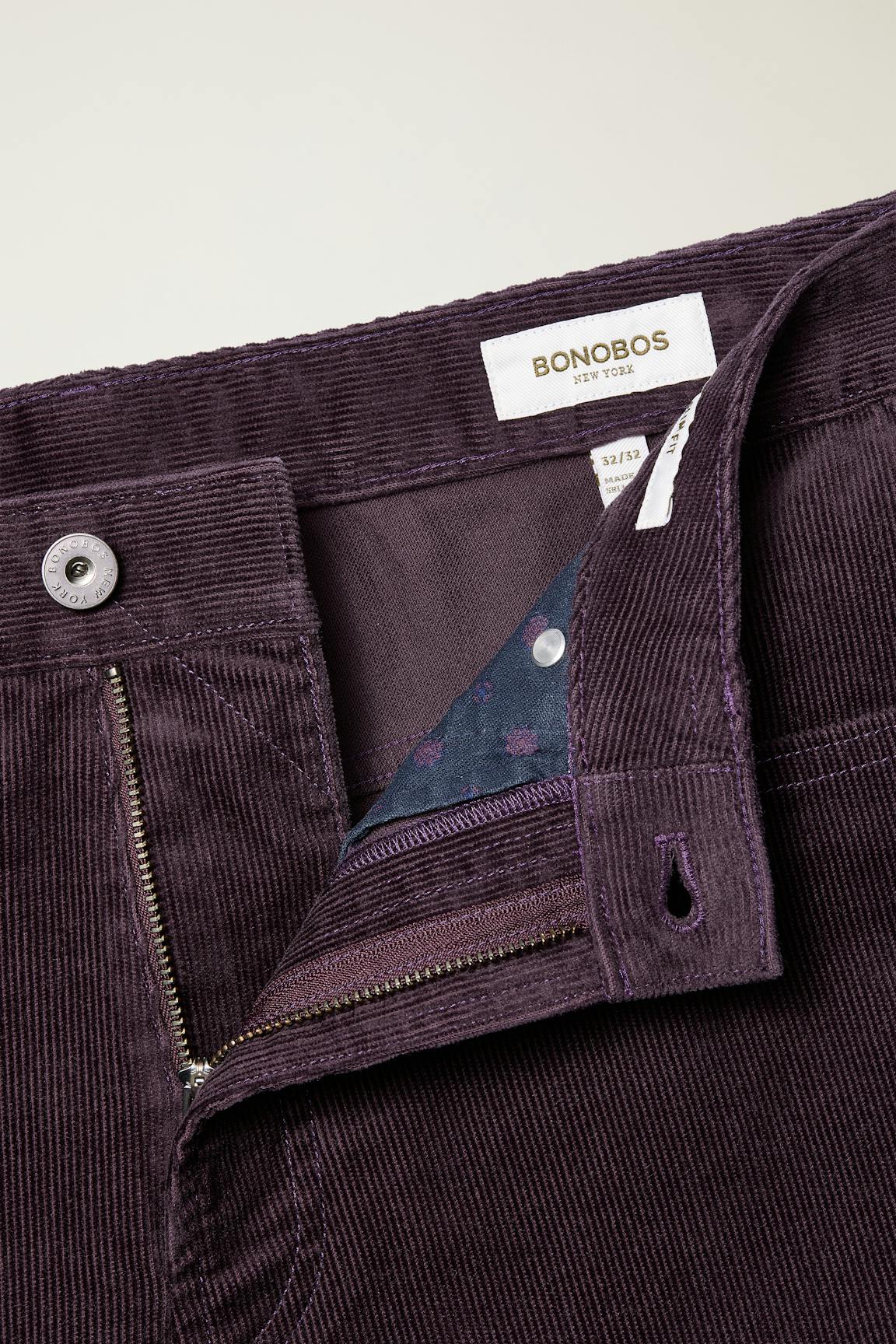 Corduroy 5-Pocket Pants / Bonobos - plum perfect