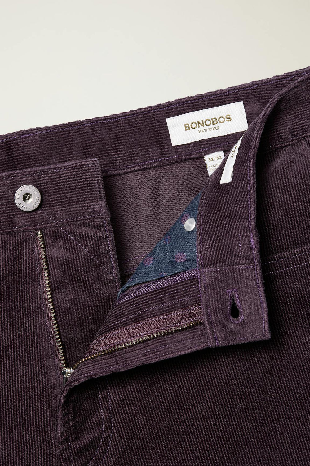 Corduroy 5-Pocket Pants / Bonobos - plum perfect