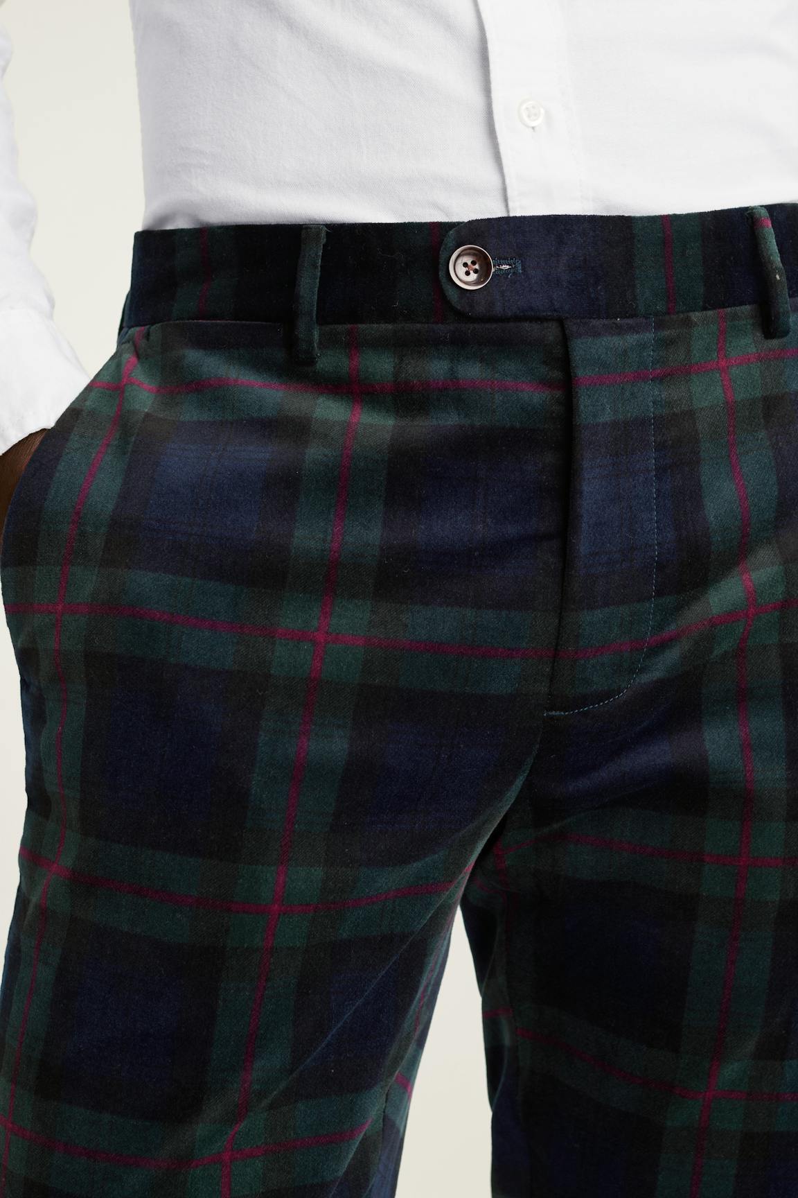 Velvet Trousers / Bonobos - holiday plaid
