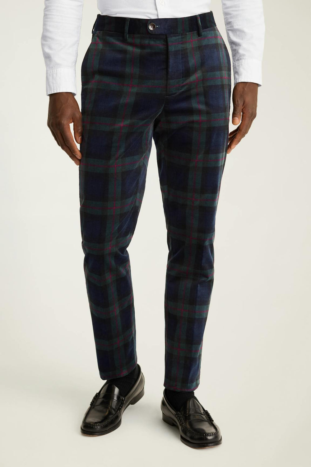 Velvet Trousers / Bonobos - holiday plaid
