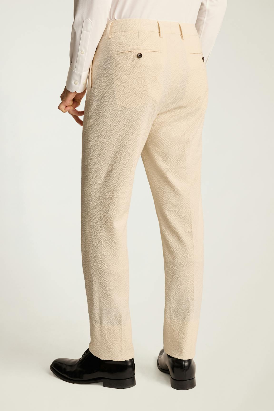 Jetsetter Italian Seersucker Dress Pant / Bonobos - ivory seersucker