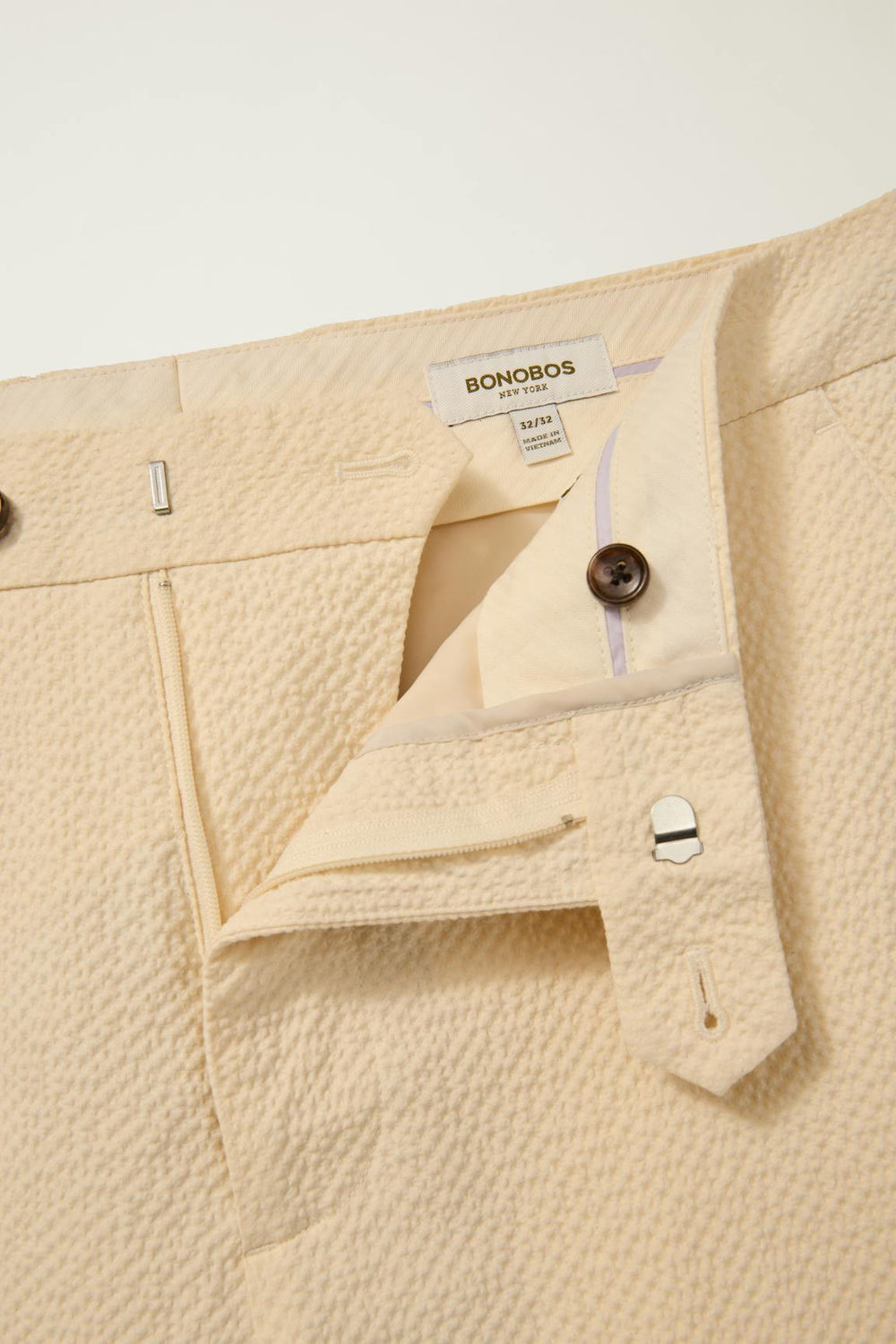 Jetsetter Italian Seersucker Dress Pant / Bonobos - ivory seersucker