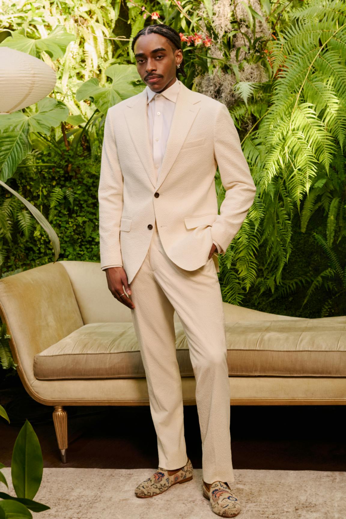 Jetsetter Italian Seersucker Dress Pant / Bonobos - ivory seersucker