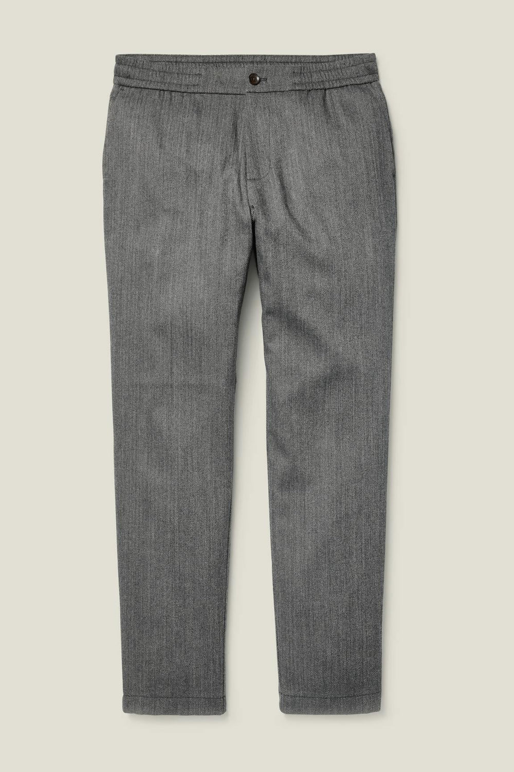 Wool Drawstring Trouser / Bonobos - grey herringbone