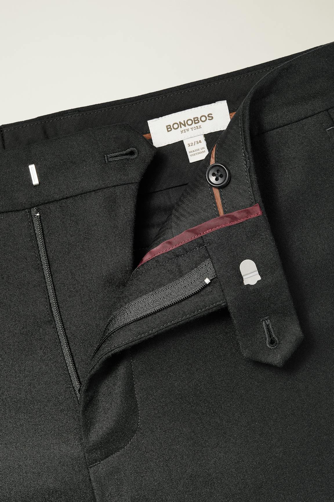Jetsetter Italian Brushed Wool Dress Pant / Bonobos - black