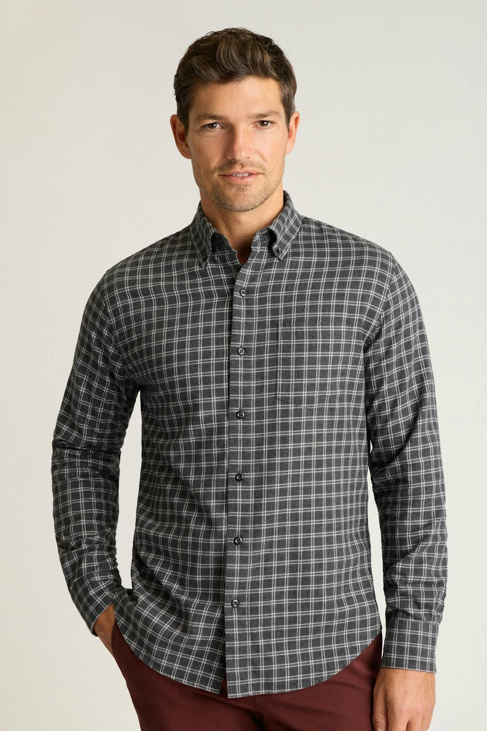 Everyday Lightweight Flannel Shirt / Bonobos - charcoal newton plaid