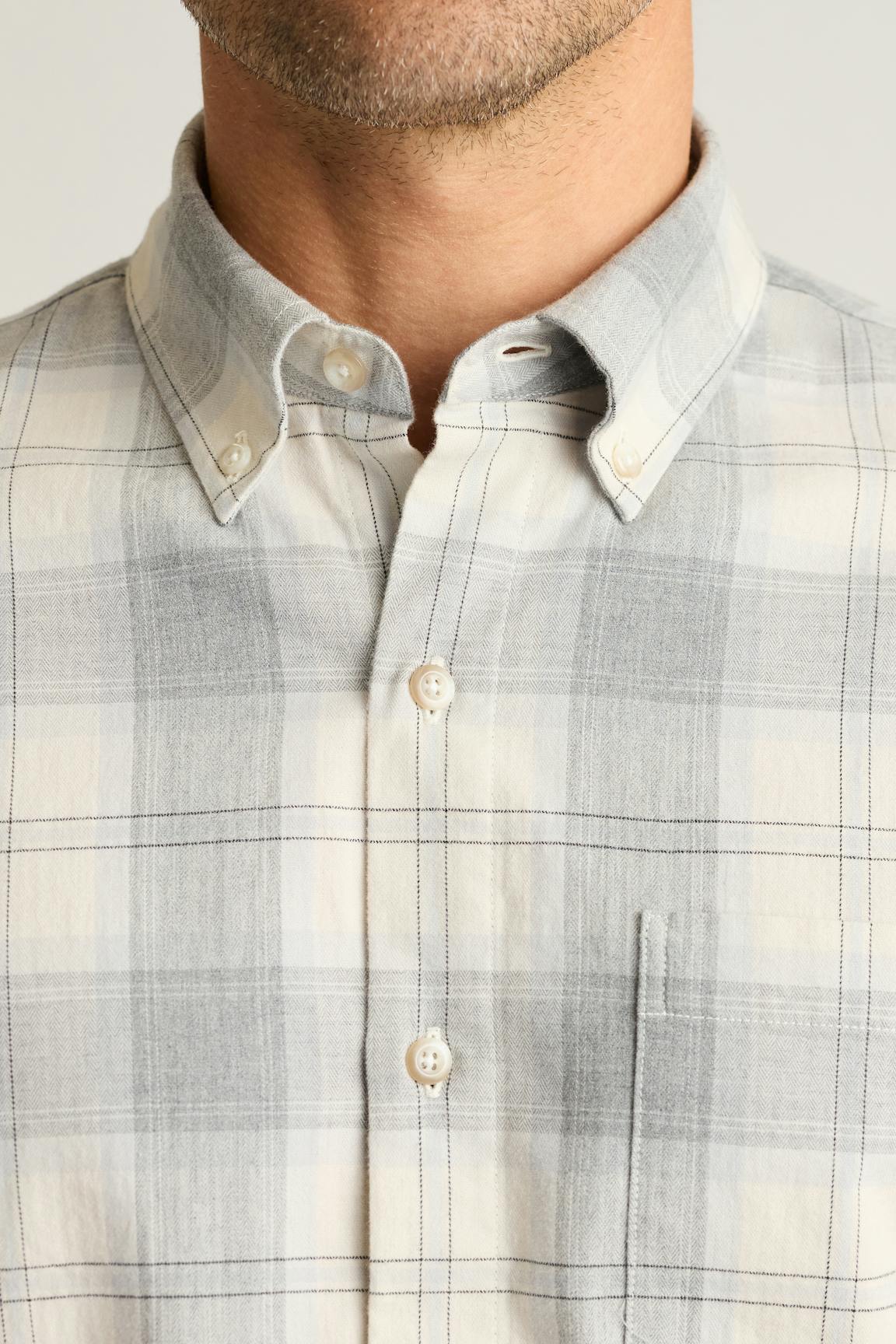 Everyday Lightweight Flannel Shirt / Bonobos - ice grey plaid