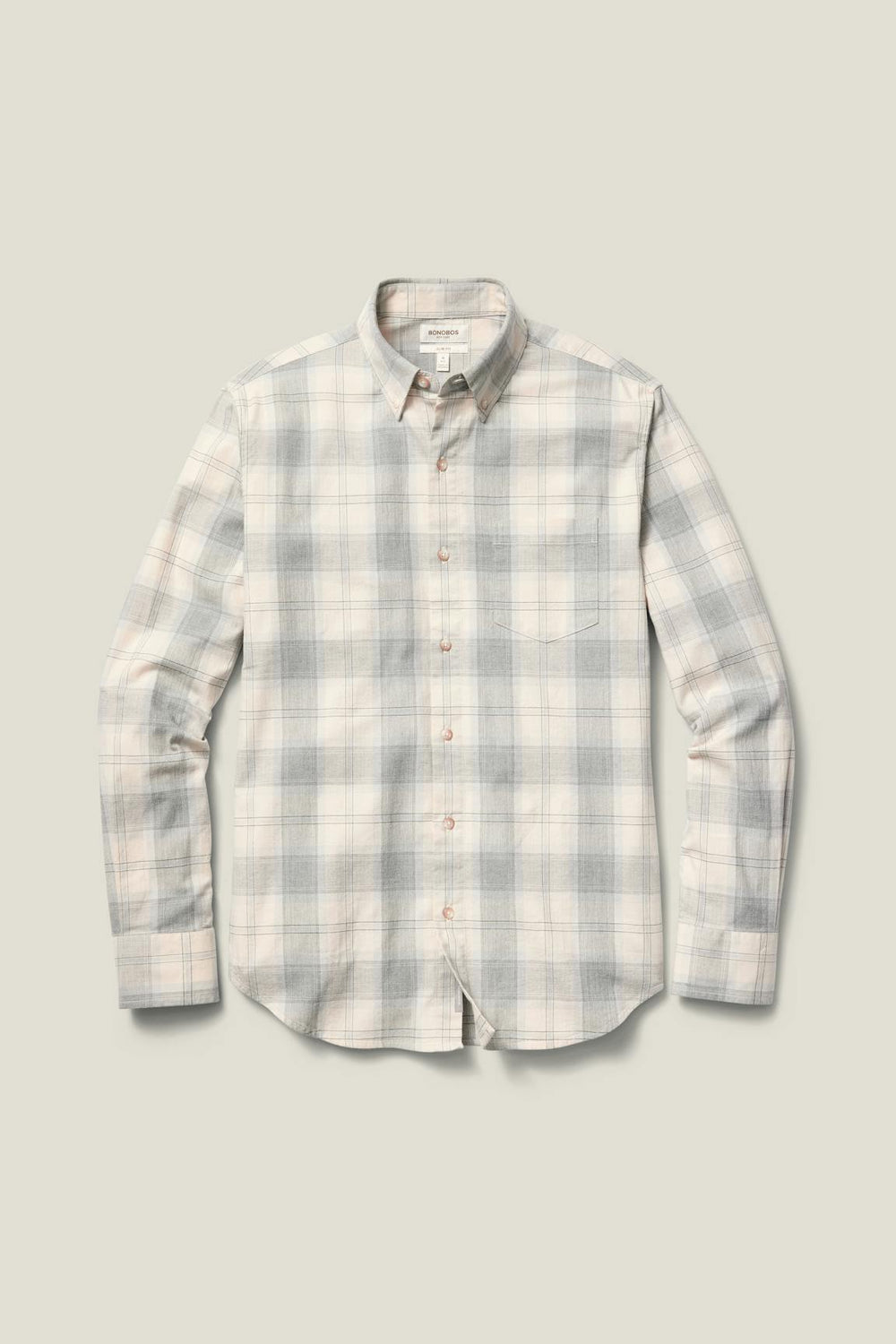 Everyday Lightweight Flannel Shirt / Bonobos - ice grey plaid