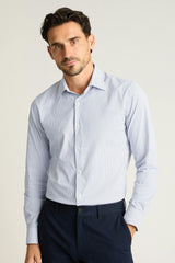 Tech Button Down Shirt / Bonobos - blue lavender twill stripe