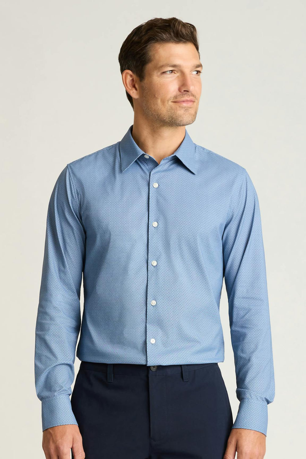Tech Button Down Shirt / Bonobos - navy greville texture