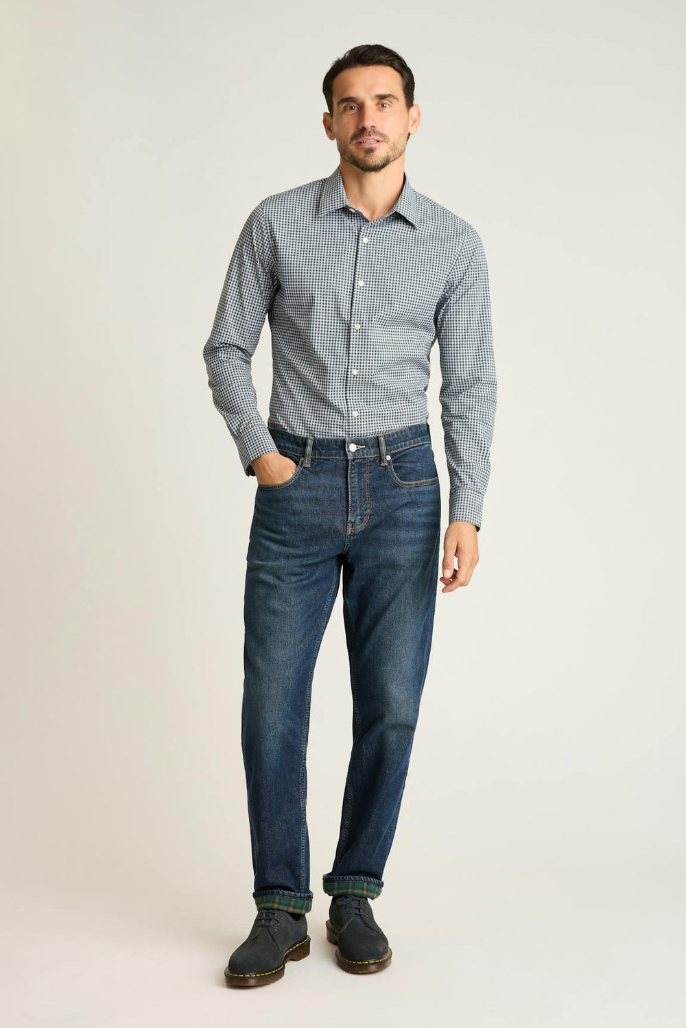 Tech Button Down Shirt / Bonobos - lavender gingham