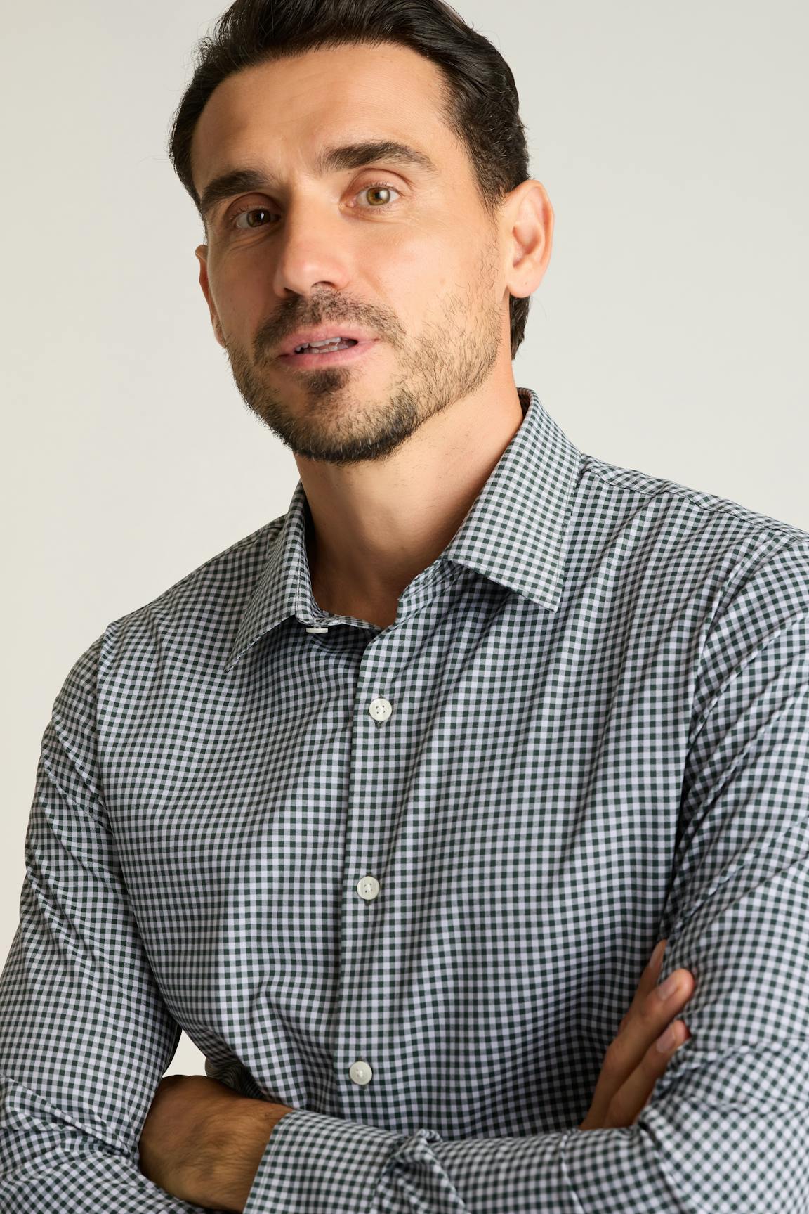 Tech Button Down Shirt / Bonobos - lavender gingham