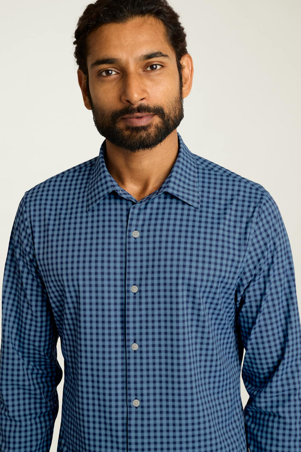 Tech Button Down Shirt / Bonobos - navy blue gingham