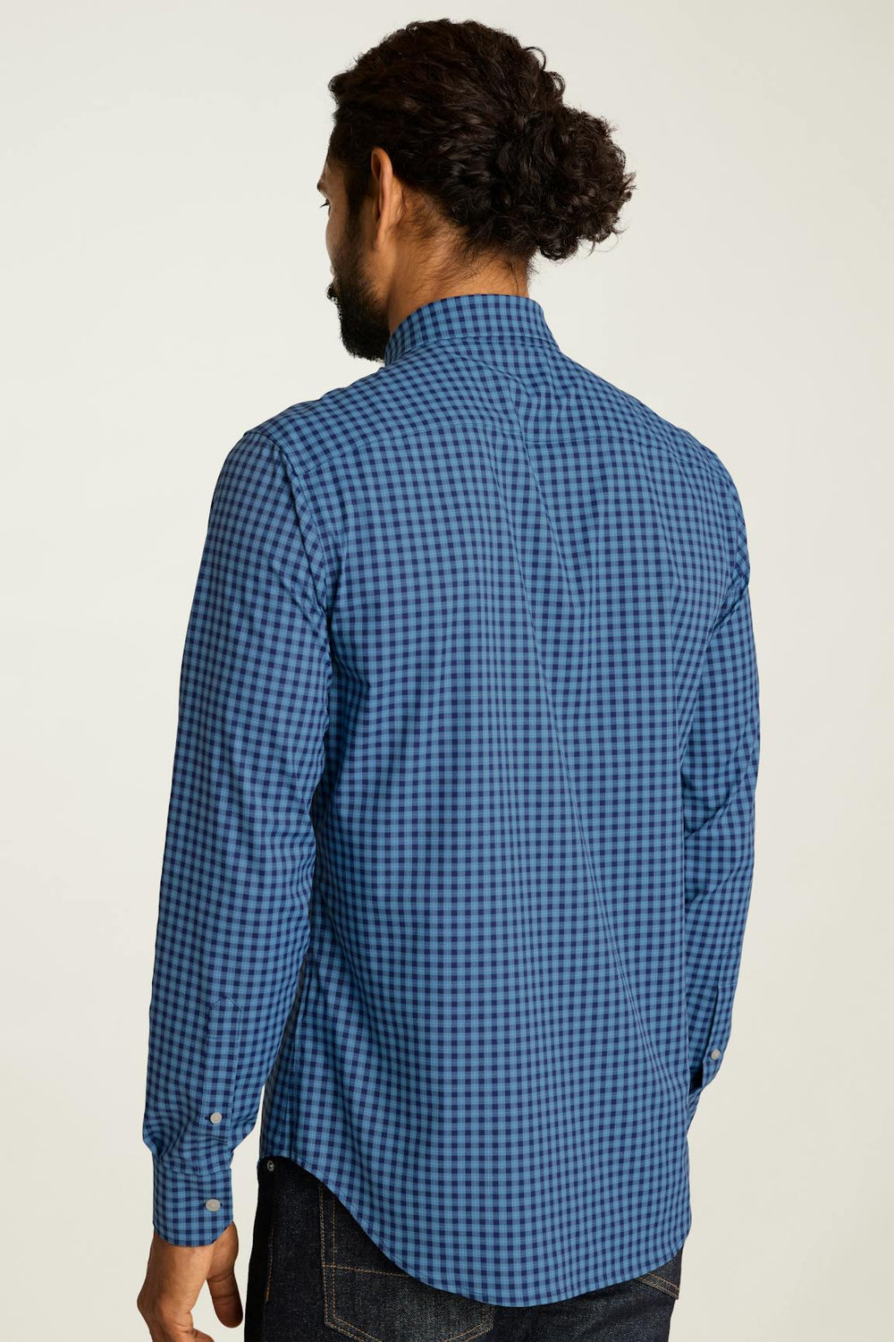 Tech Button Down Shirt / Bonobos - navy blue gingham