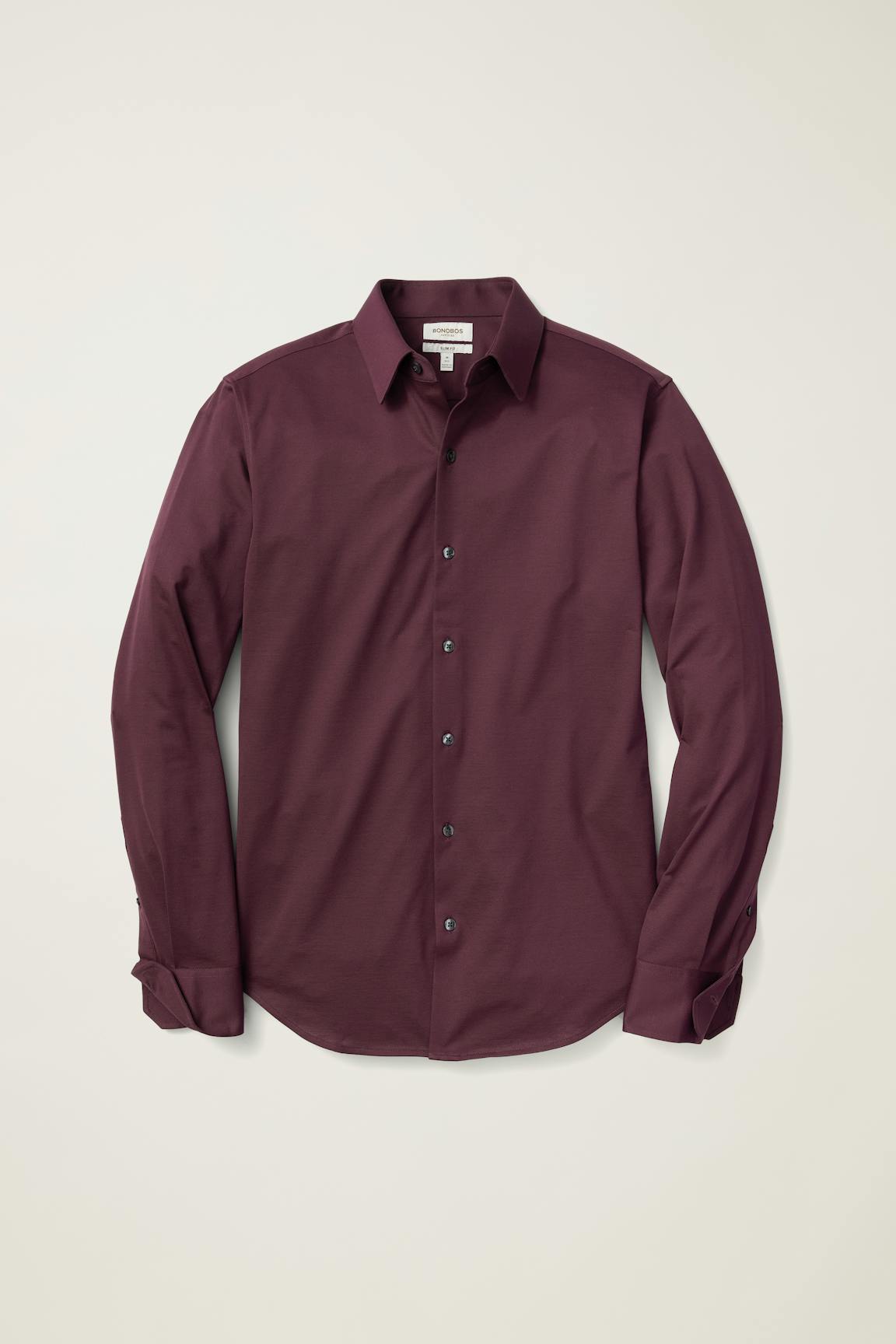 Tech Pique Button Down Shirt / Bonobos - burgundy