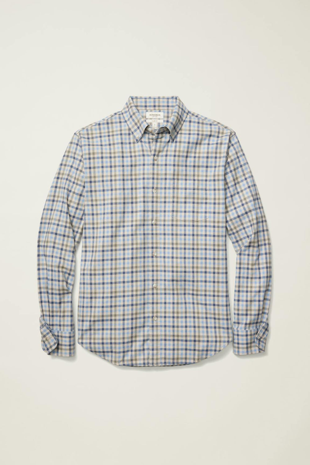Everyday Lightweight Flannel Shirt / Bonobos - blue cream check