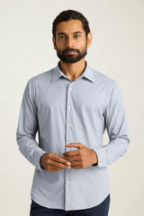 Tech Button Down Shirt / Bonobos - navy wave micro geo
