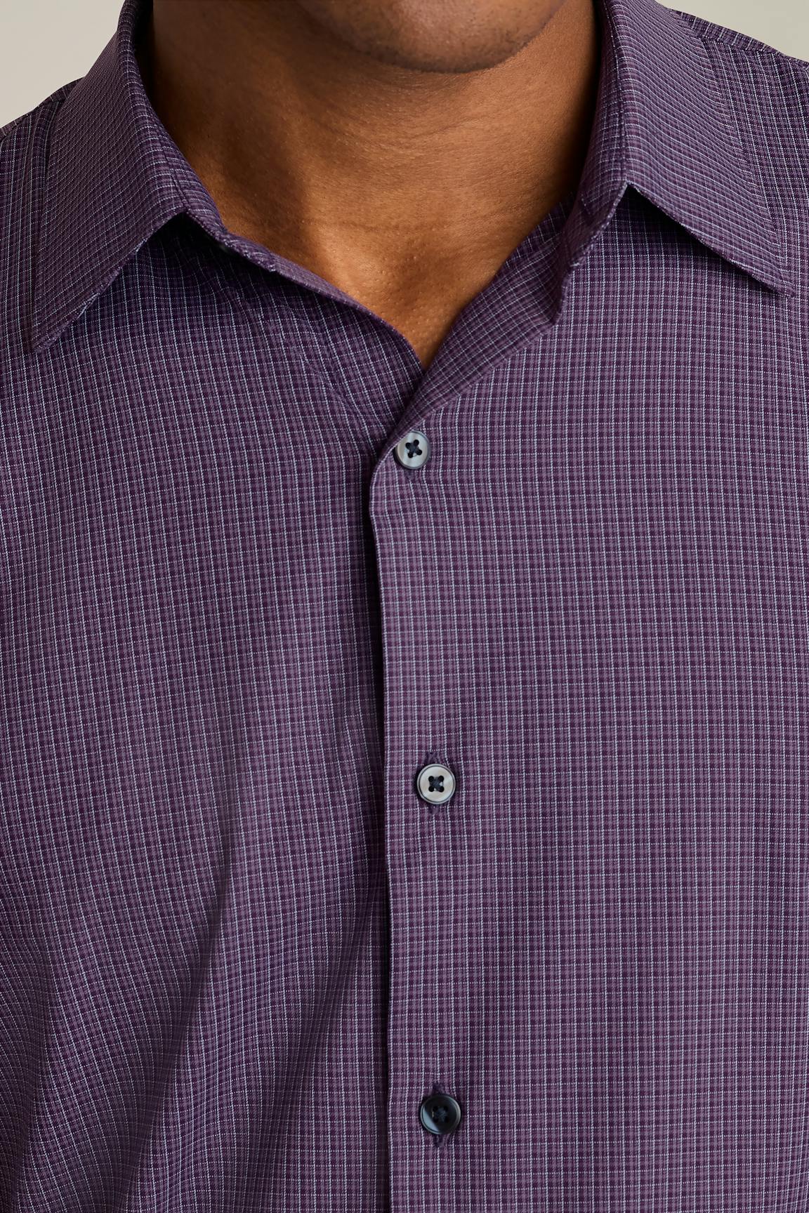 Tech Button Down Shirt / Bonobos - purple rubbel plaid
