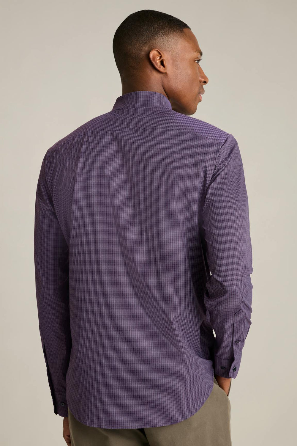 Tech Button Down Shirt / Bonobos - purple rubbel plaid
