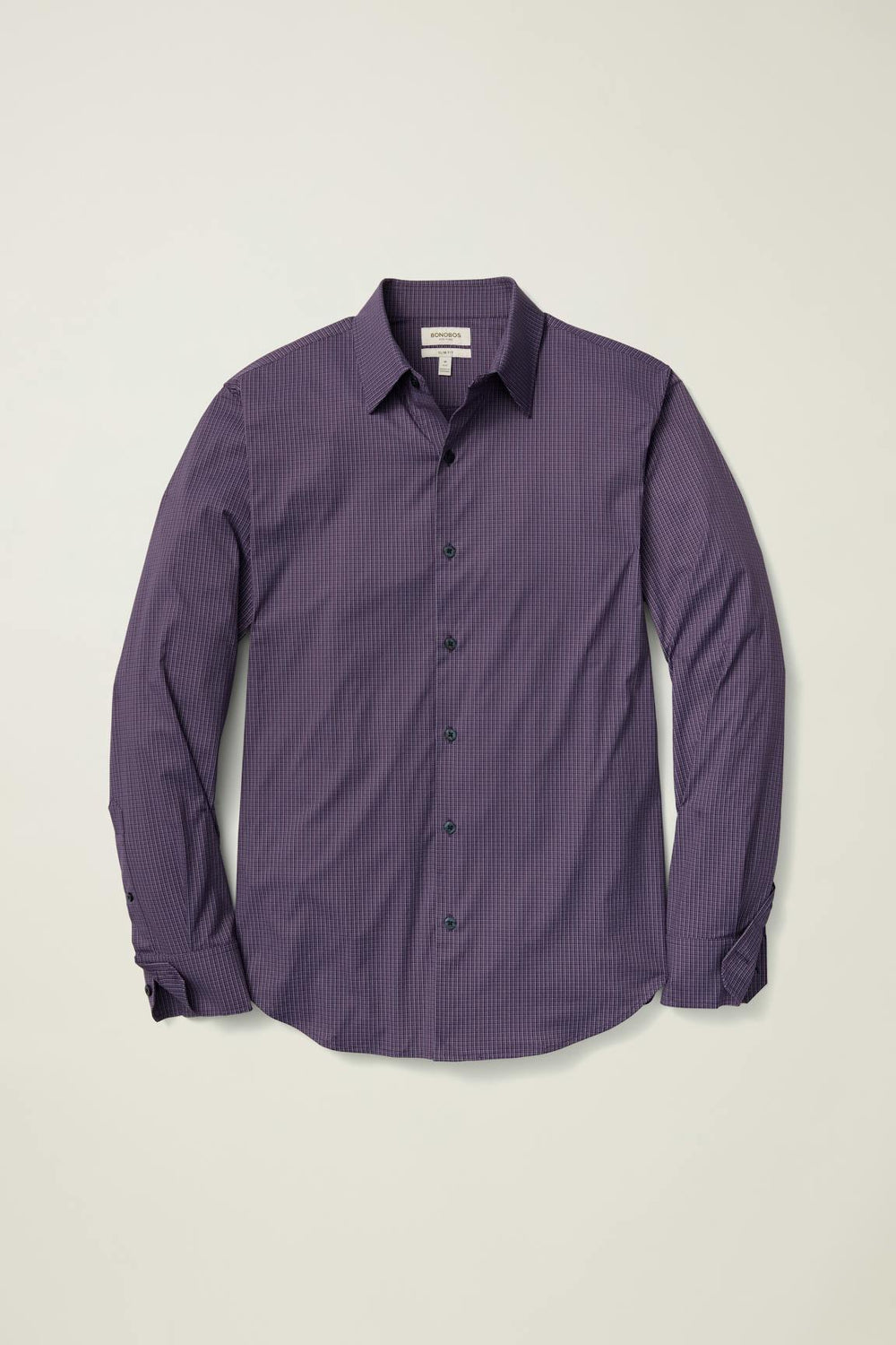 Tech Button Down Shirt / Bonobos - purple rubbel plaid