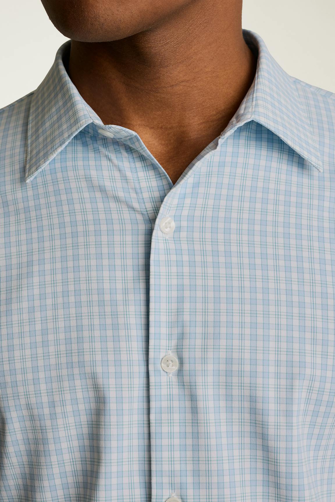 Tech Button Down Shirt / Bonobos - blue leon plaid