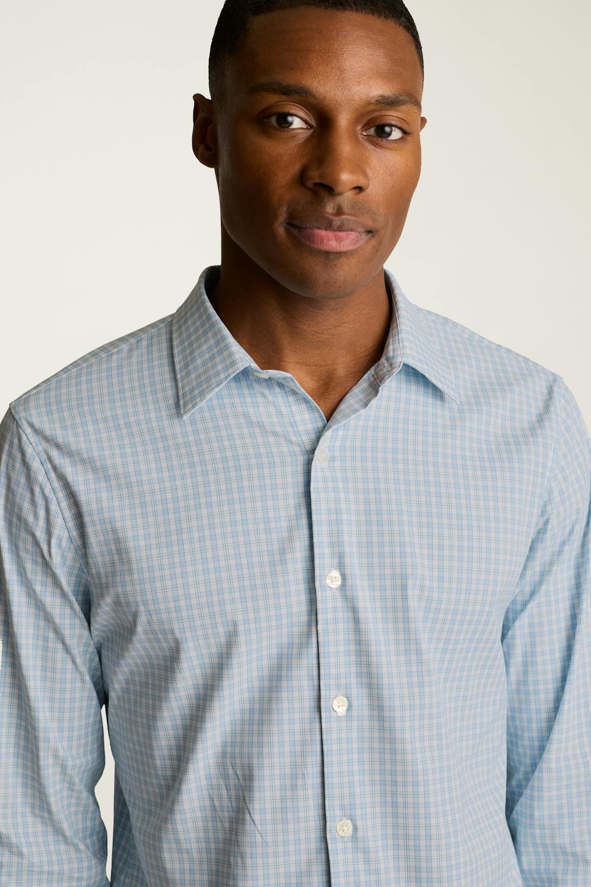 Tech Button Down Shirt / Bonobos - blue leon plaid