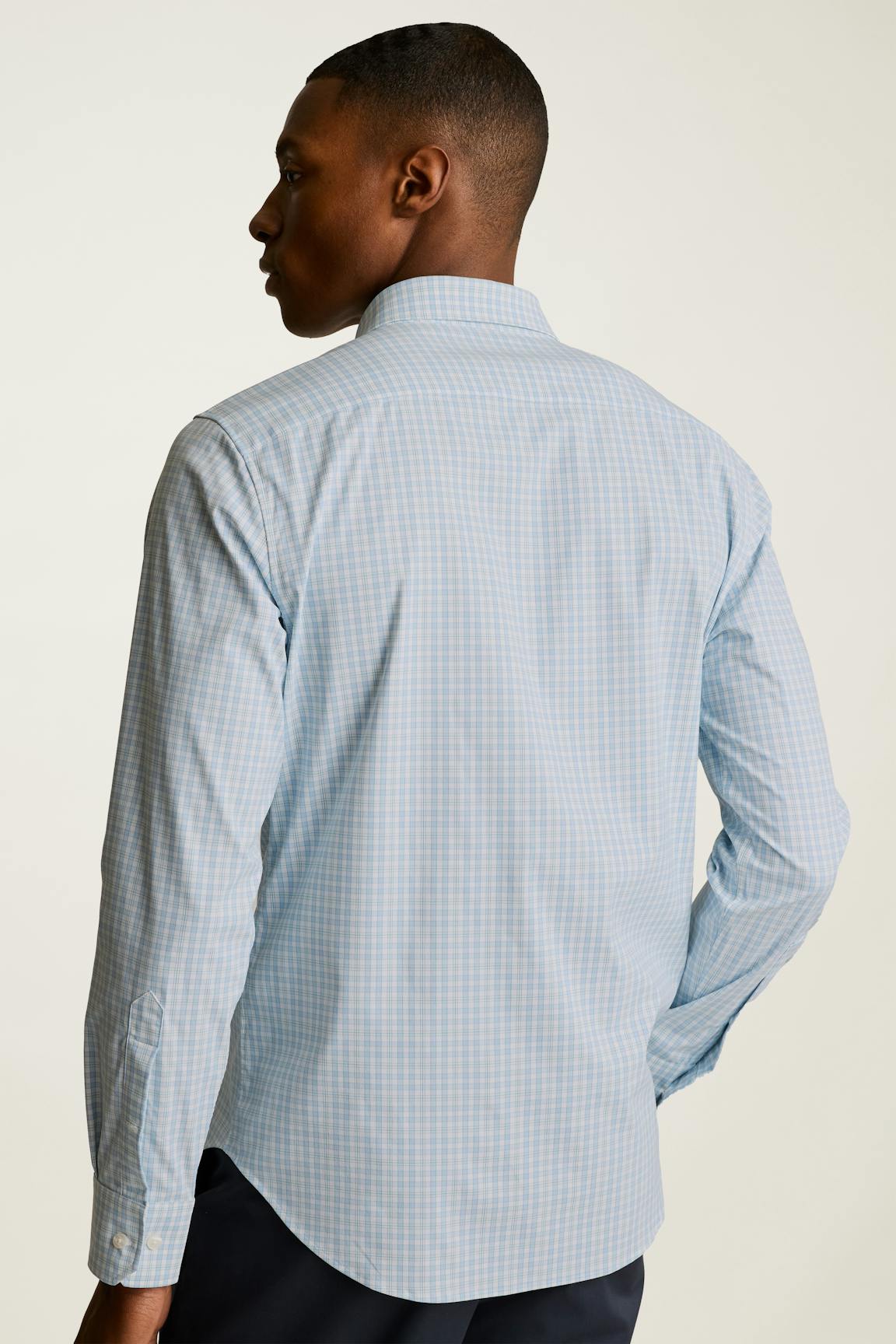 Tech Button Down Shirt / Bonobos - blue leon plaid