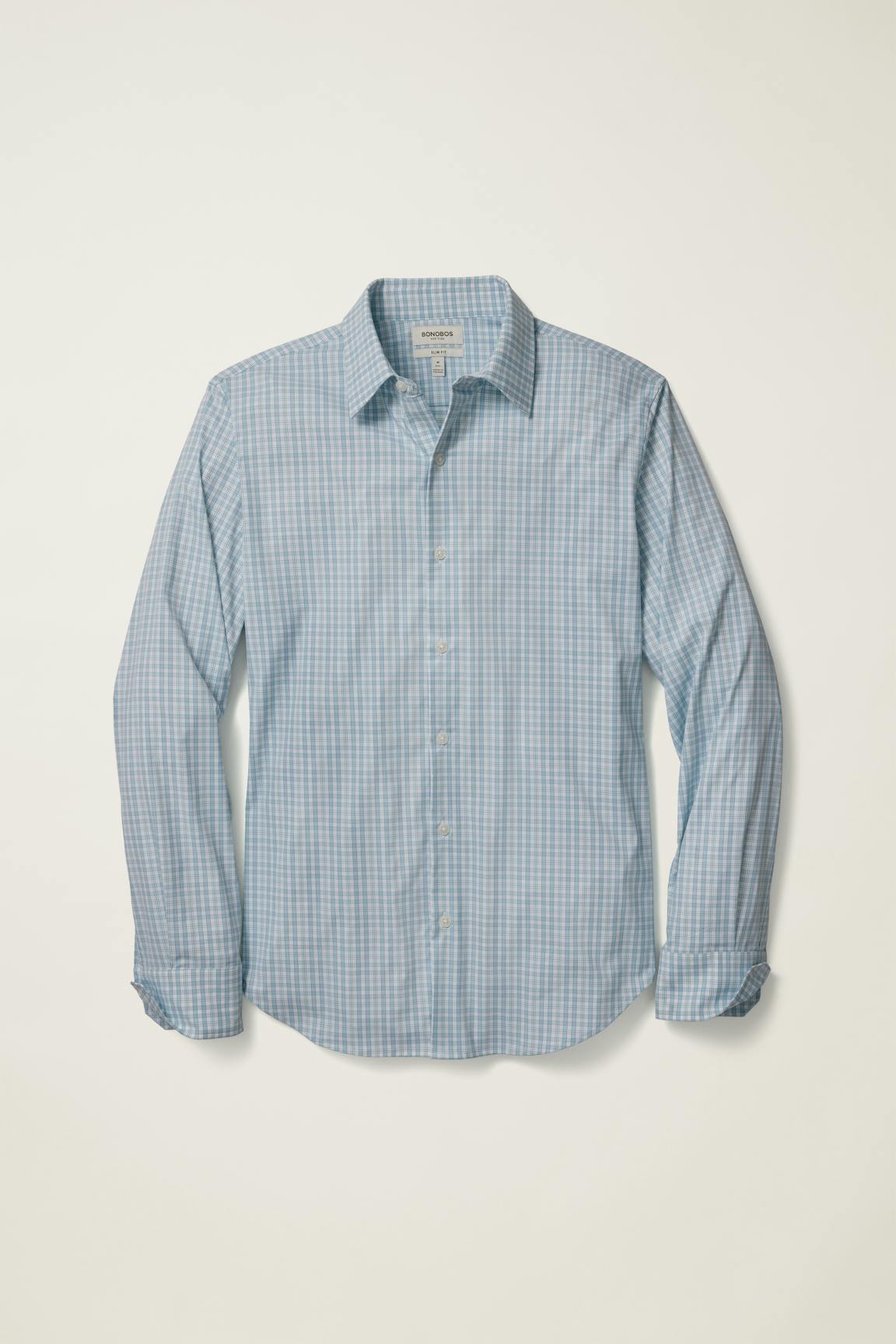 Tech Button Down Shirt / Bonobos - blue leon plaid