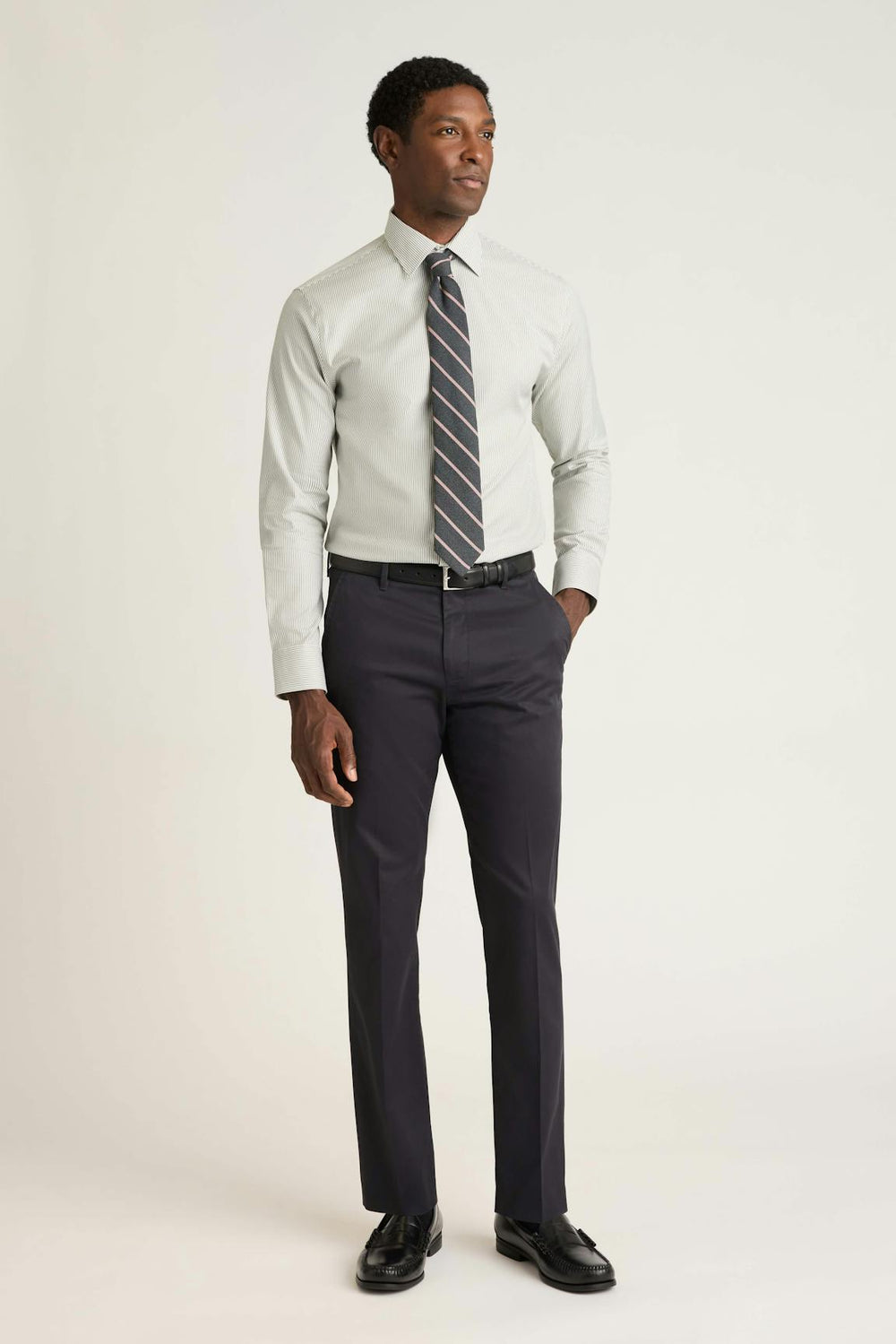 Weekday Warrior Dress Shirt / Bonobos - olive melville stripe