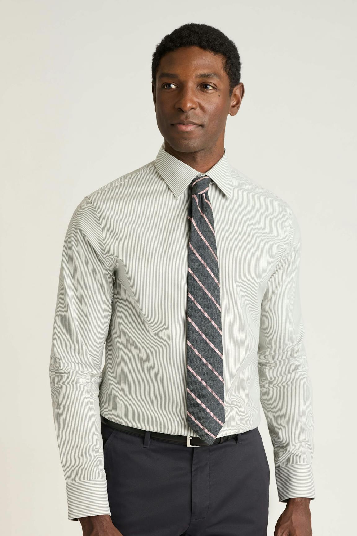 Weekday Warrior Dress Shirt / Bonobos - olive melville stripe