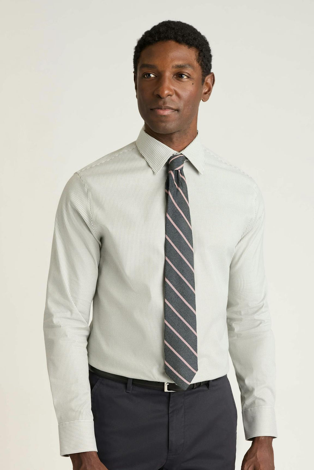 Weekday Warrior Dress Shirt / Bonobos - olive melville stripe