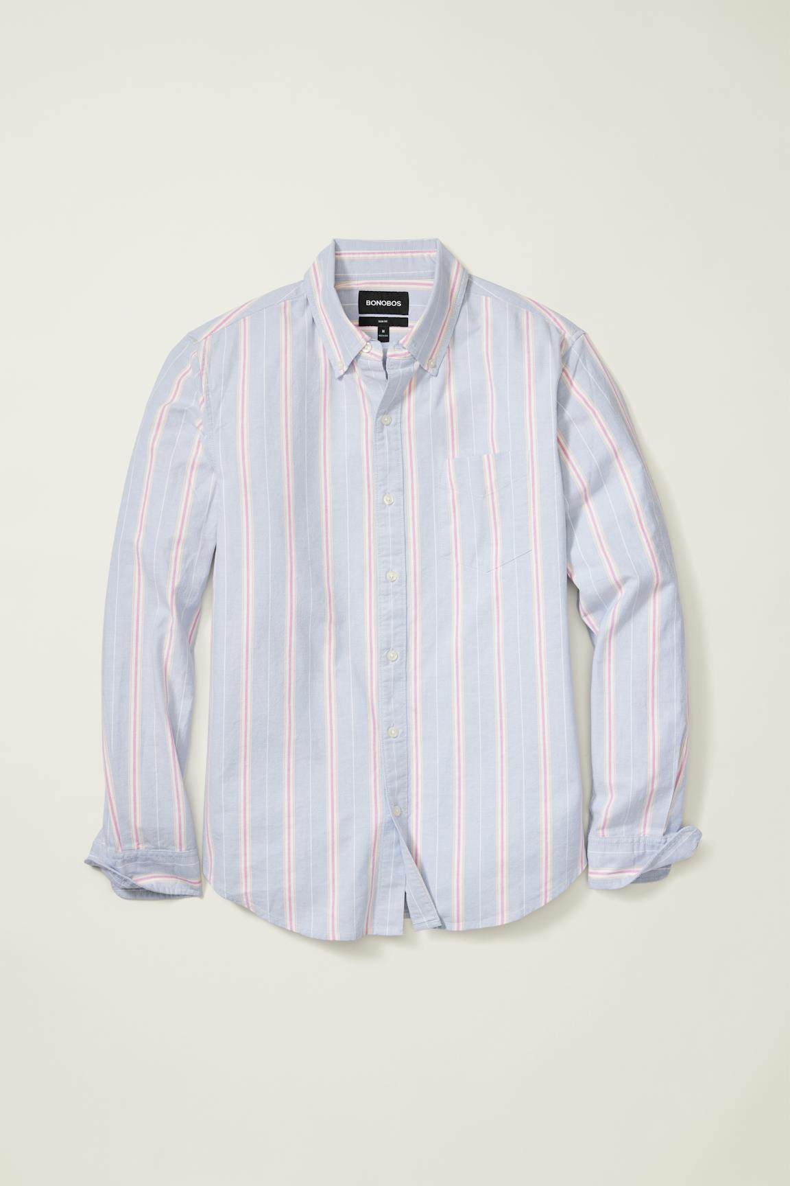 Everyday Oxford Shirt / Bonobos - hazy blue milos stripe