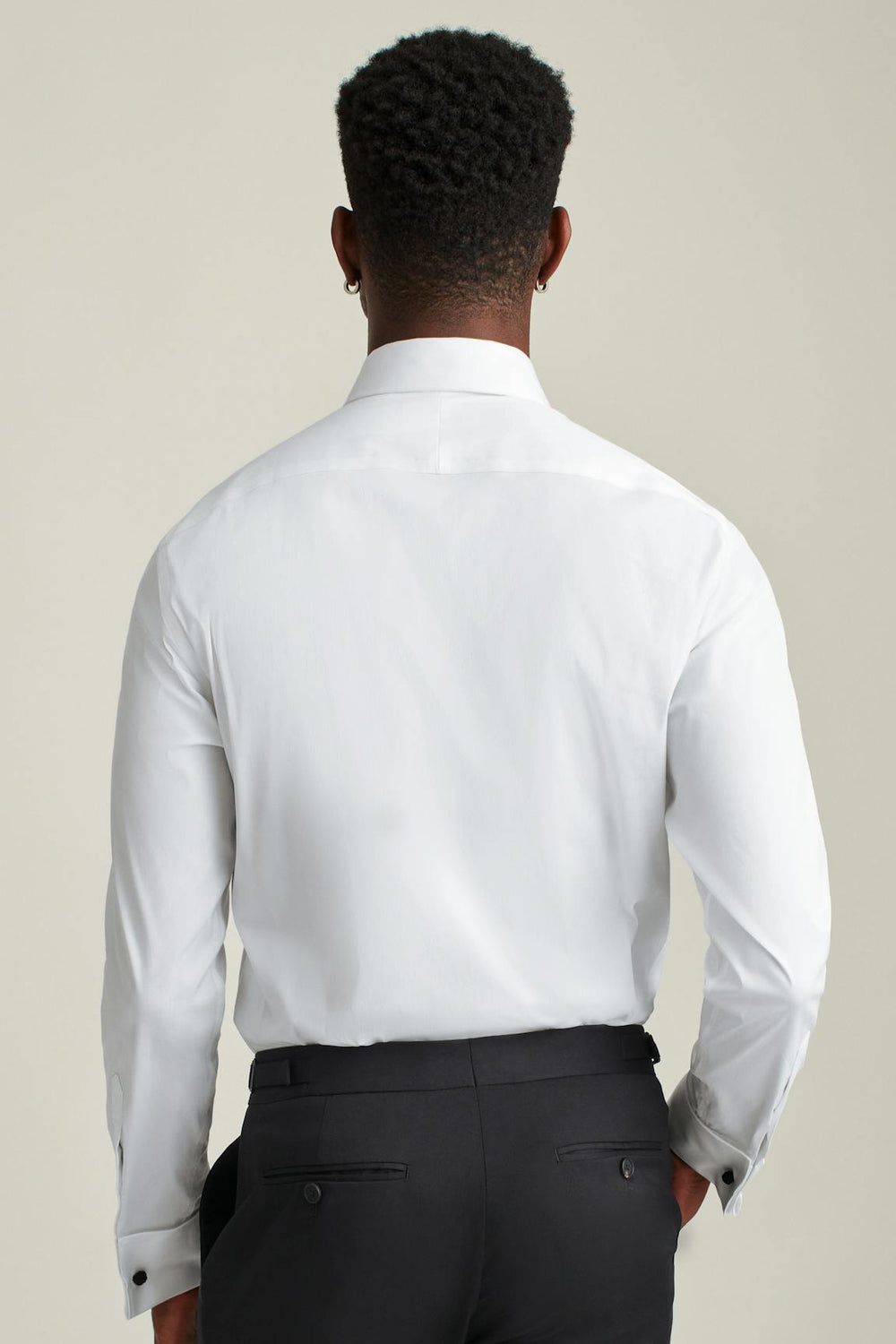 Empire Stretch Tuxedo Shirt / Bonobos - white with studs