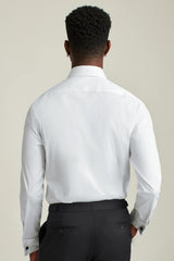 Empire Stretch Tuxedo Shirt / Bonobos - white with studs