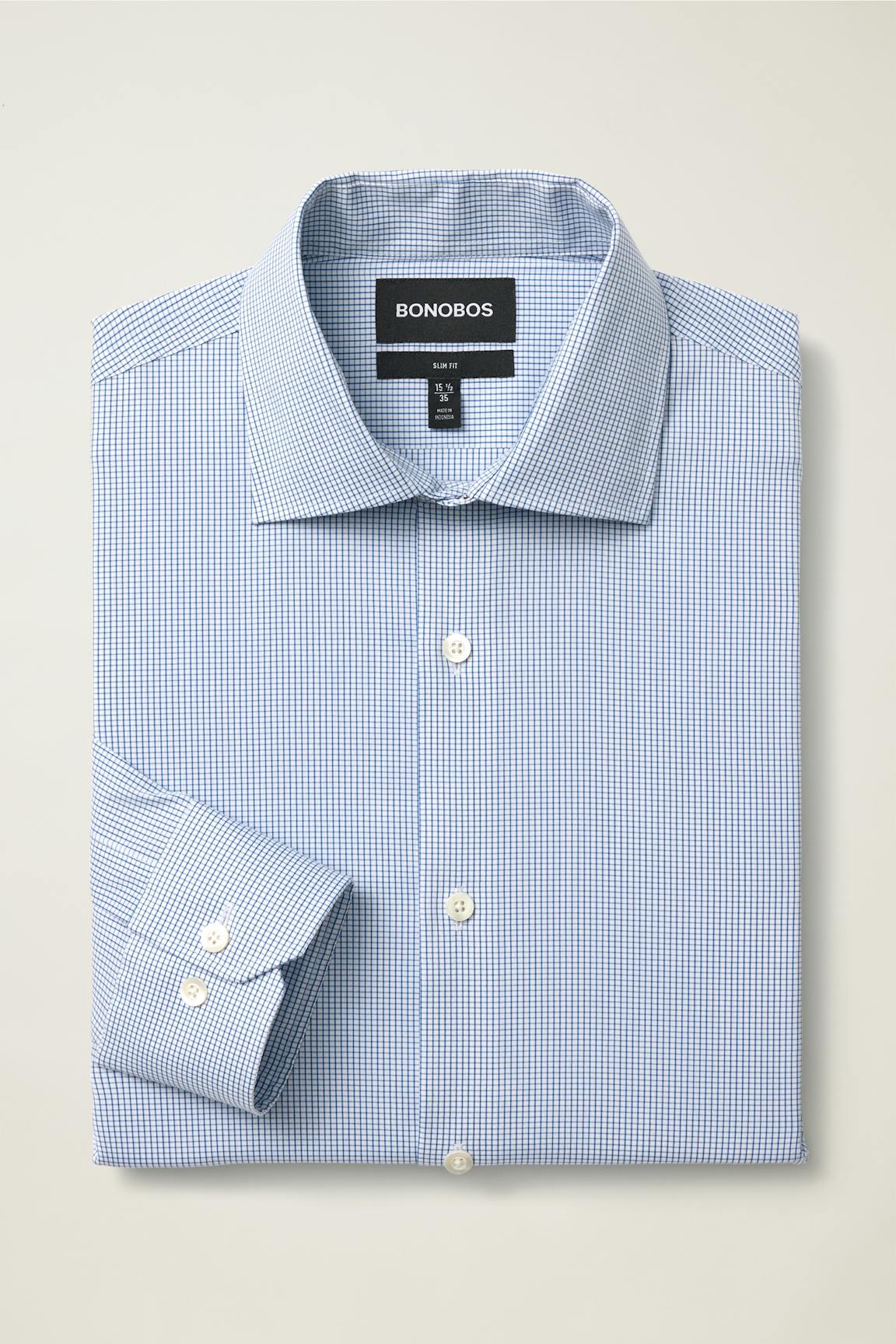 Jetsetter Stretch Dress Shirt - Athletic Fit / Bonobos - navy mini check