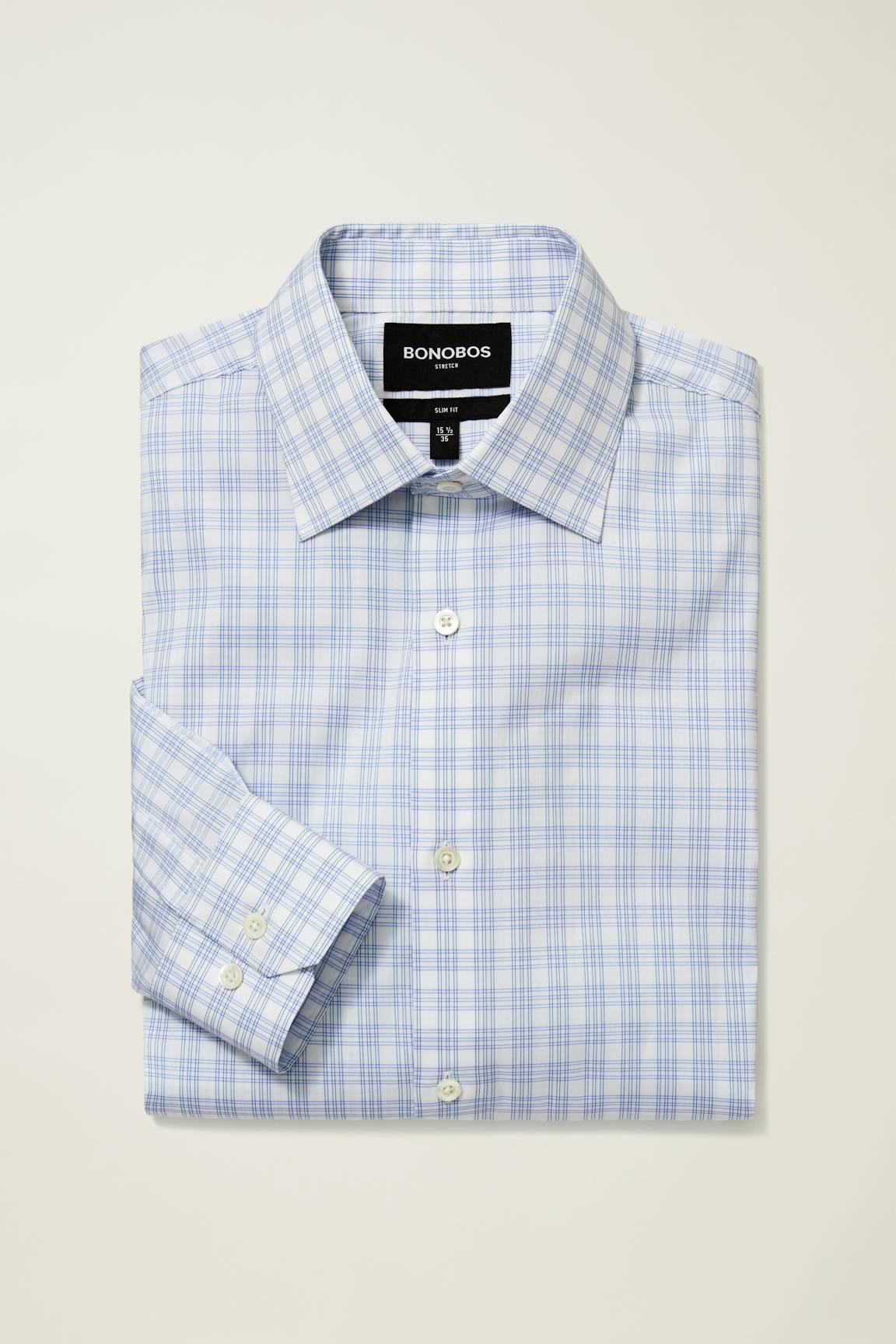 Jetsetter Stretch Dress Shirt - Athletic Fit / Bonobos - blue myrtle check