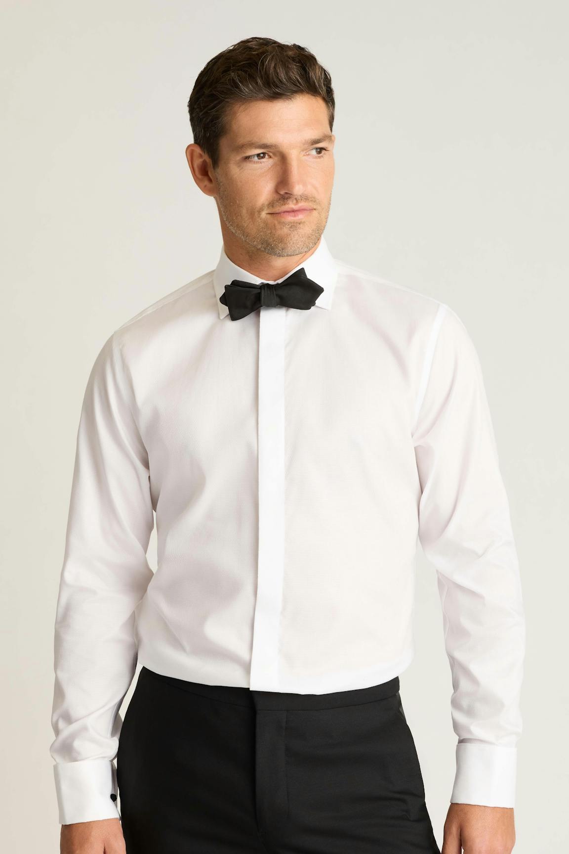 Empire Stretch Tuxedo Shirt / Bonobos - white pique