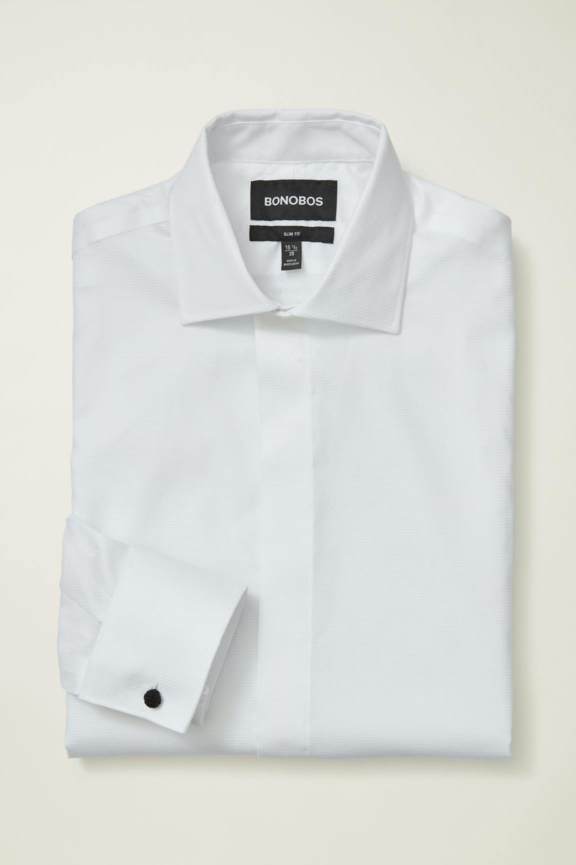 Empire Stretch Tuxedo Shirt / Bonobos - white pique