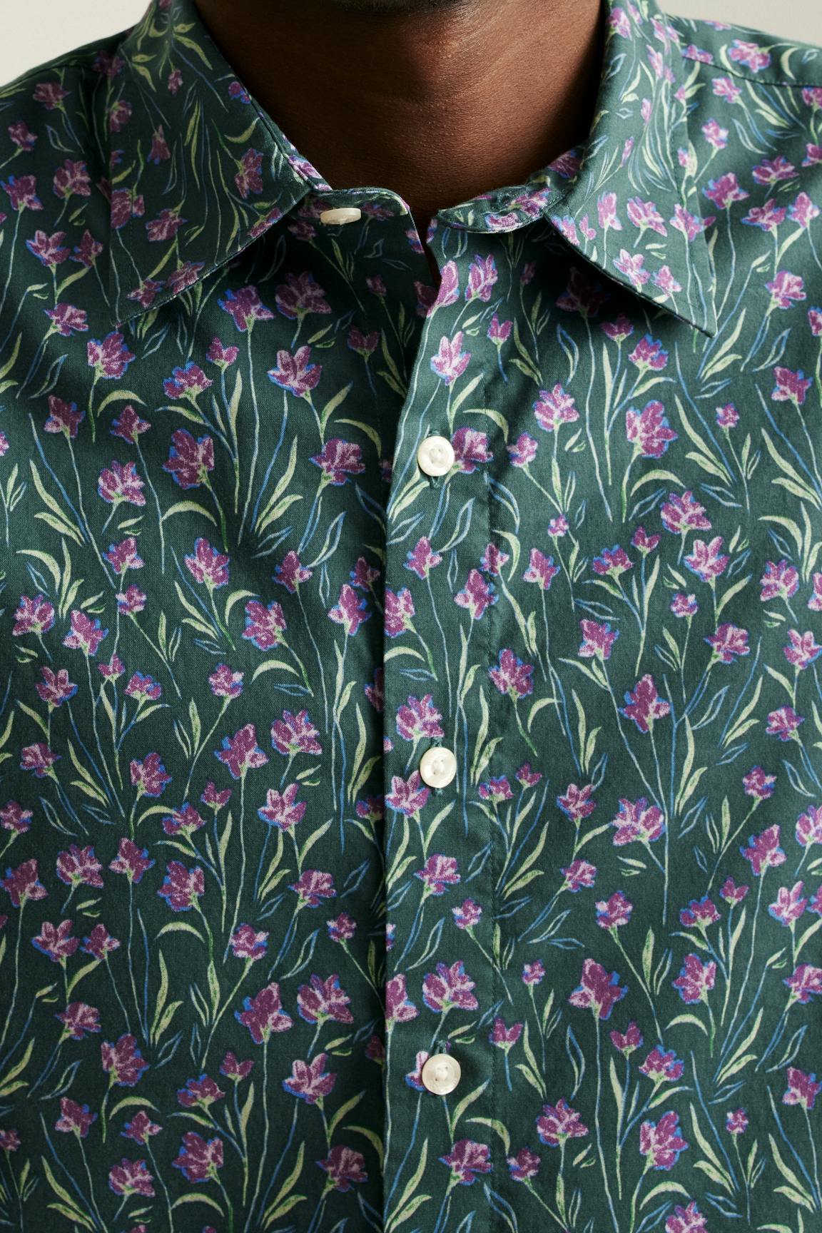 Riviera Short Sleeve Shirt / Bonobos - mint floral scatter