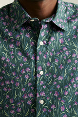 Riviera Short Sleeve Shirt / Bonobos - mint floral scatter