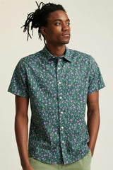 Riviera Short Sleeve Shirt / Bonobos - mint floral scatter