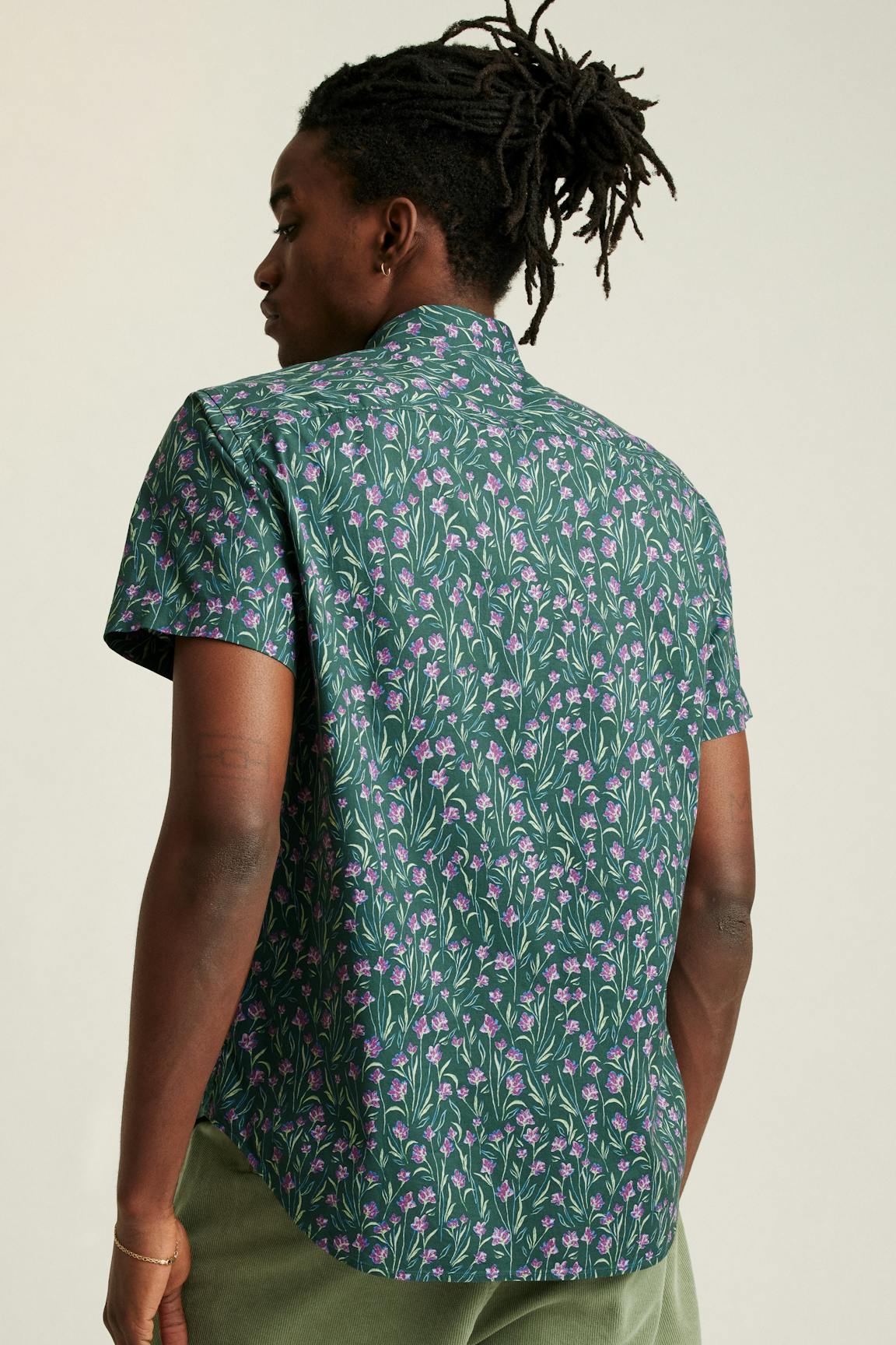 Riviera Short Sleeve Shirt / Bonobos - mint floral scatter