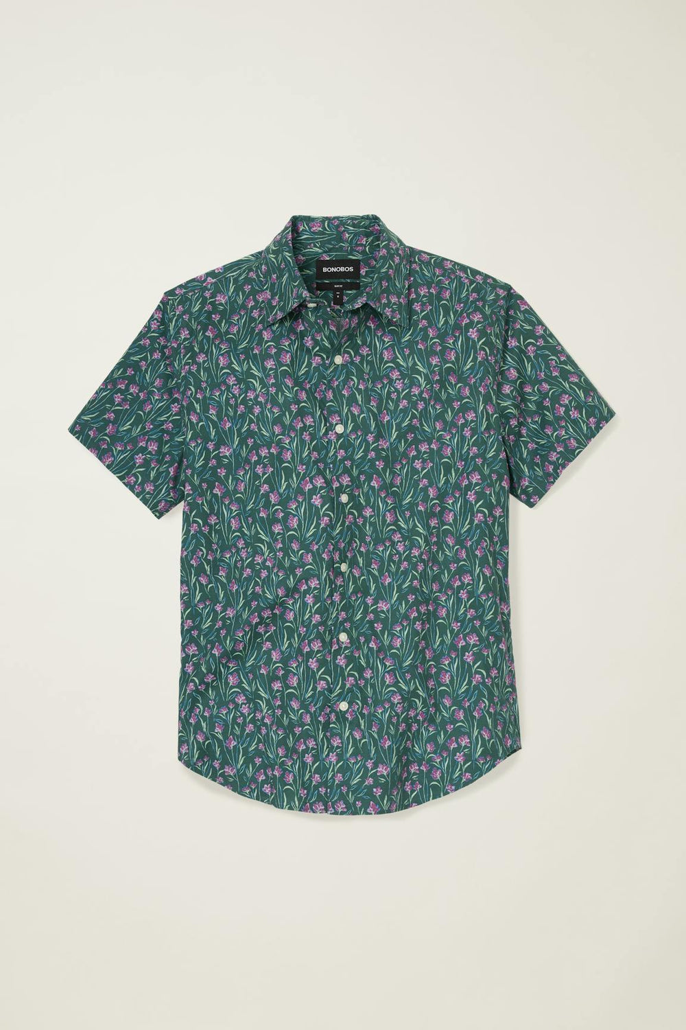 Riviera Short Sleeve Shirt / Bonobos - mint floral scatter