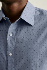 Riviera Short Sleeve Shirt / Bonobos - navy chambray dot